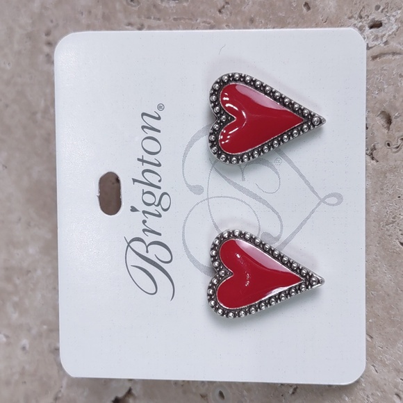 Brighton Jewelry - Brighton "Dazzling Love" Enamel Heart Earrings